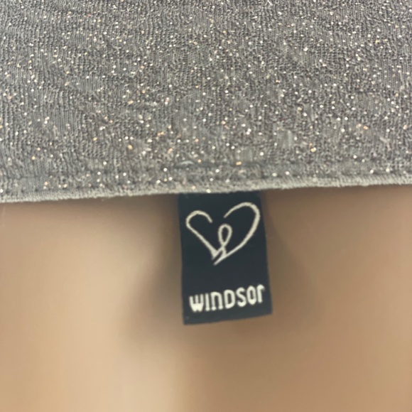 Size Small Grey w/ Sparkle Windsor Bodycon Dress - Picture 5 of 5